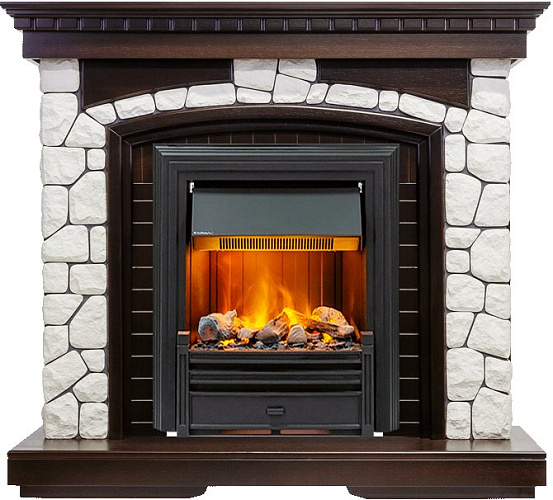 Dimplex Glasgow очаг Brookline Black темный дуб/белый_0