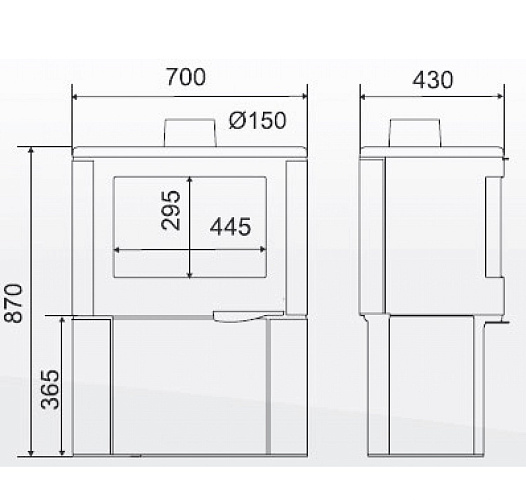 Чугунная печь Persee Sur Bucher (Supra)_2